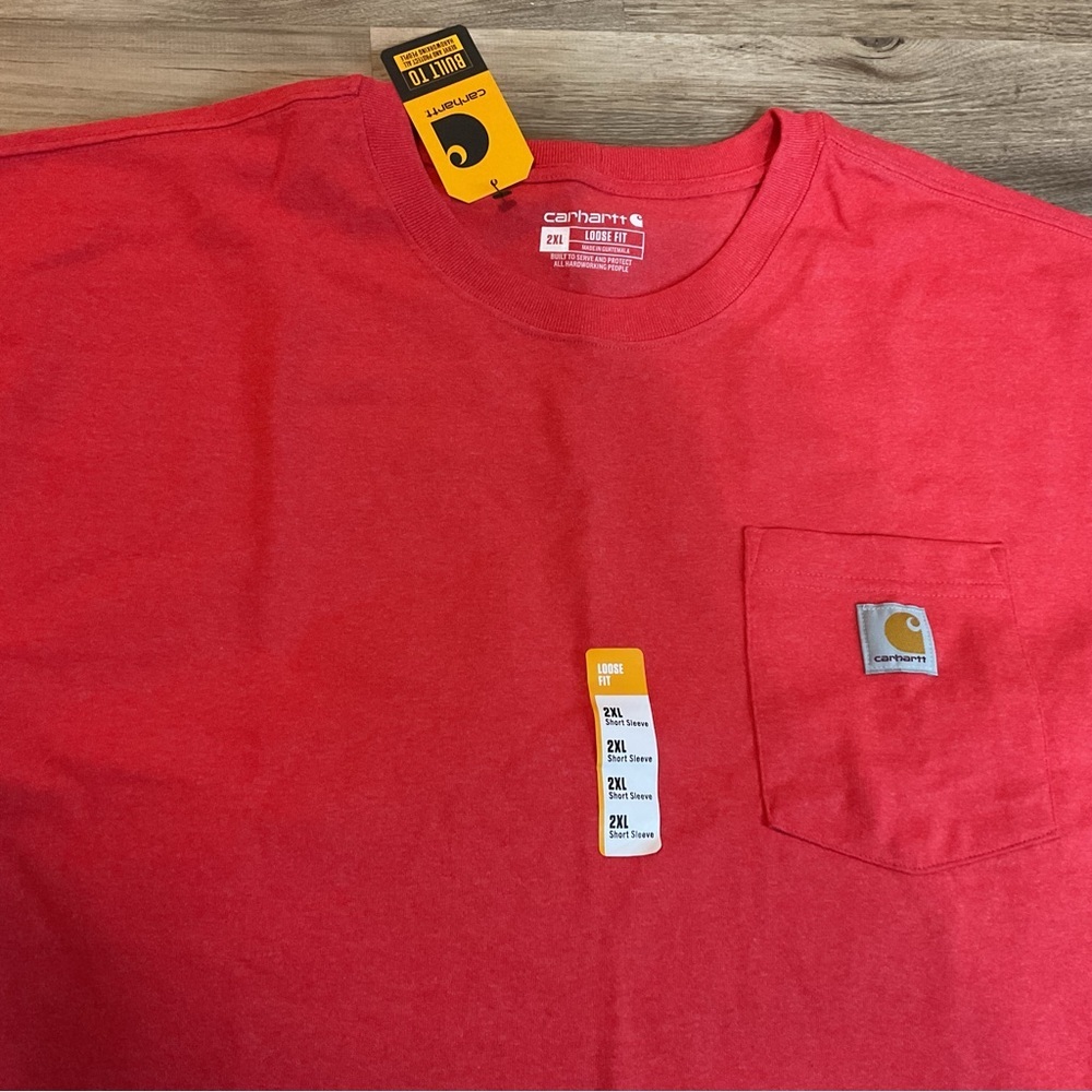 Carhartt Orange Short Sleeve Shirt Size 2XL NWT - Picture 6 of 6